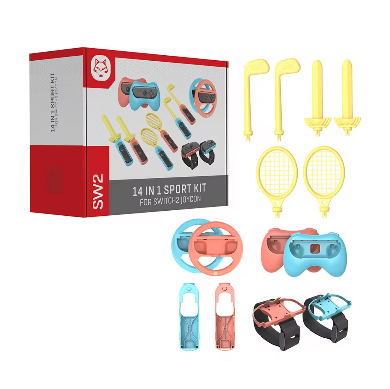 14-in-1 Sports Kit for Nintendo Switch 2 – Joy-Con Accessories Set